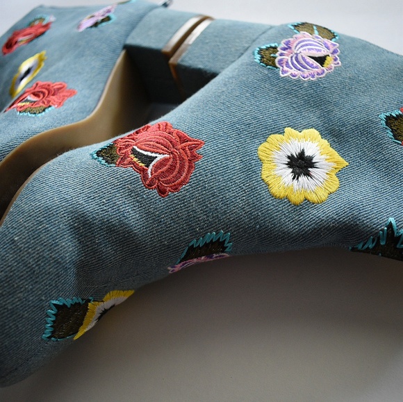 Betsey Johnson Twiggy Denim Floral Bootie - Picture 5 of 8